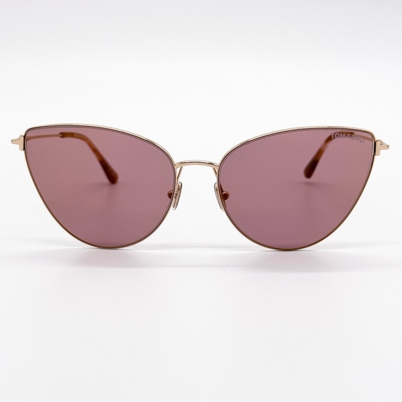 NEW TOM FORD ANAIS-02 TF1005 28Z WOMEN SUNGLASSES FT1005/S GOLD BROWN EYEWEAR - Picture 4 of 11